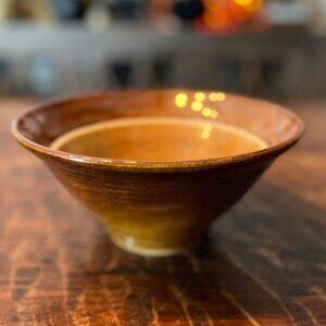 Handcrafted Ritten Pottery Bowl With Earthy Glaze